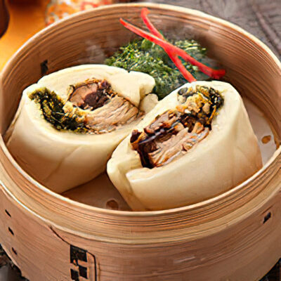 豚角煮蒸しパン